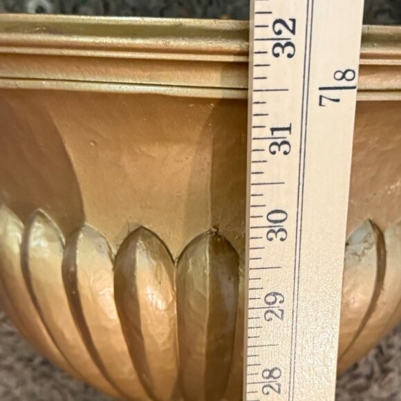 Hollywood Regency Wall Sconce Vintage Gold Tone Pocket Ornate Floral Mid Century - Picture 9 of 14